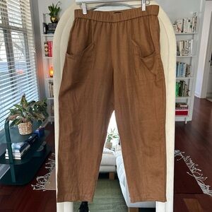 QUINCE Linen Tapered Ankle Pant